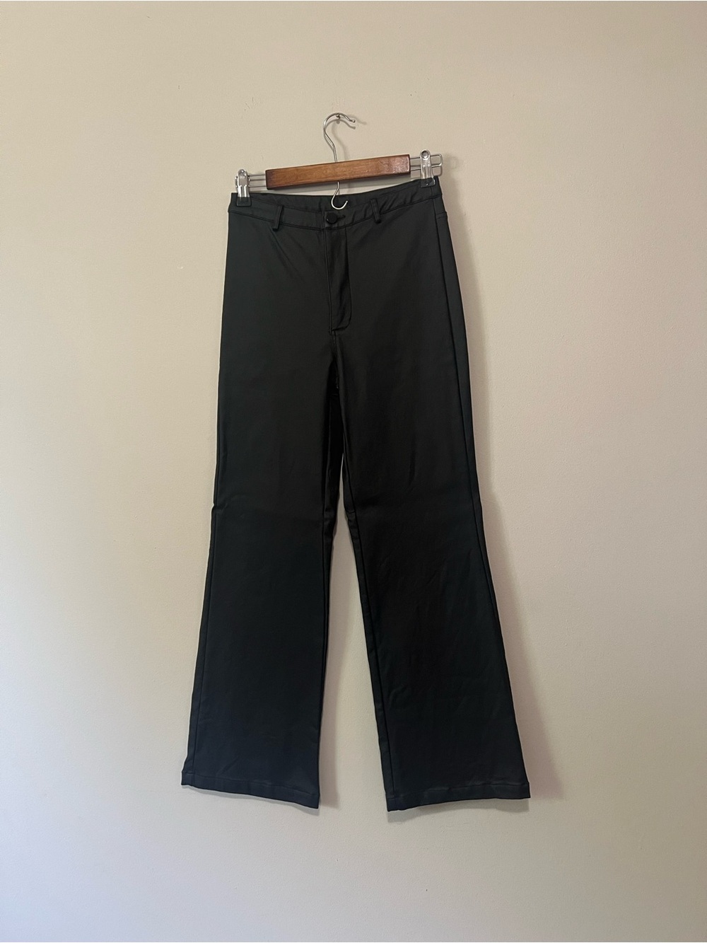 Sadie & Sage Black Faux Leather High-Waist Pants